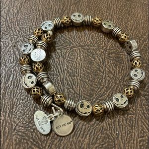 Alex and Ani Jack Skellington wrap bracelet like new